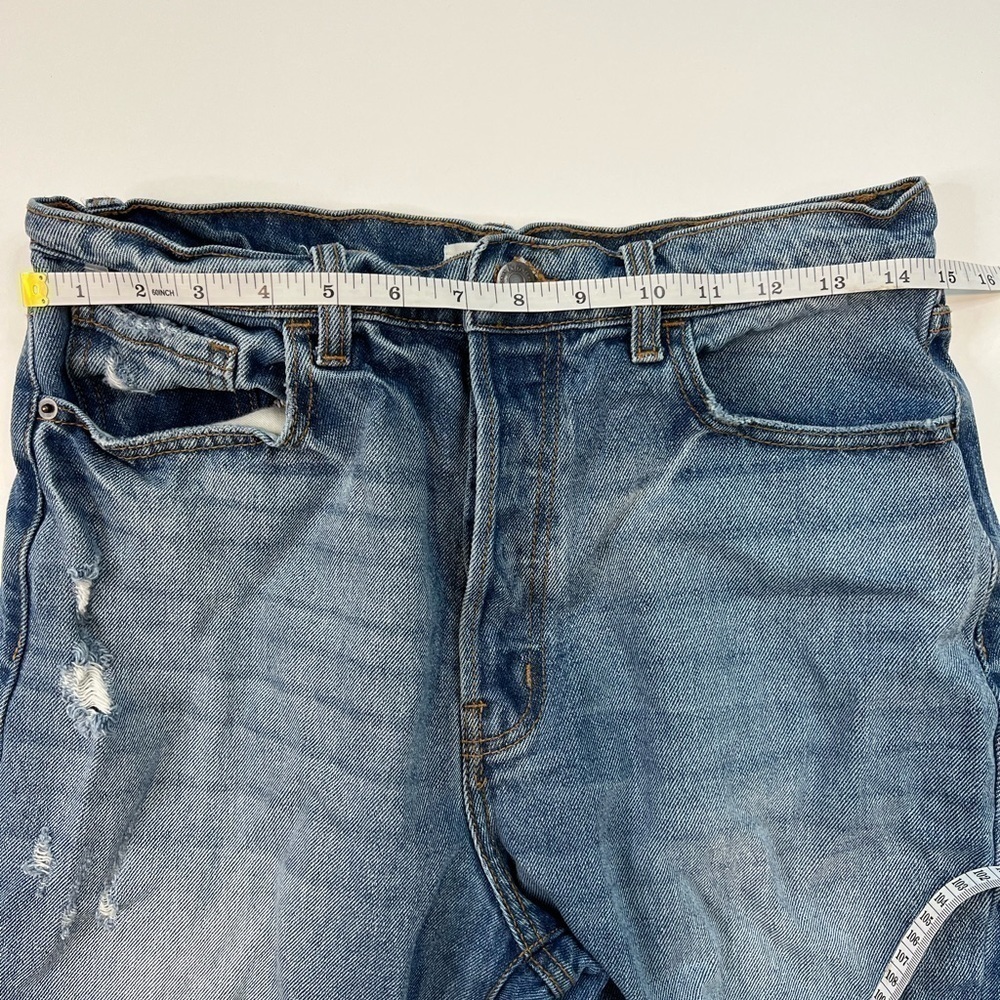 CELLO, Complicated Feelings,High-Rise Distressed Mom Jeans in Medium Denim 11 - Picture 8 of 9